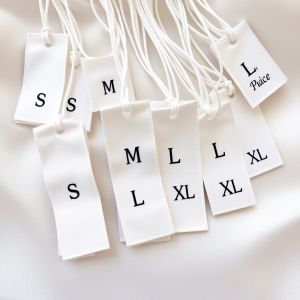 ÉTIQUETTES DE TAILLE – DÉCOUPÉES – ملصقات المقاسات – مــقــطــعــة